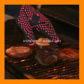 Ofen Backen Kochen Grill BBQ Camping Handschuhe Verwendung als Handschuhe Hitzebeständig Schwarz mit Super Grip Silikon